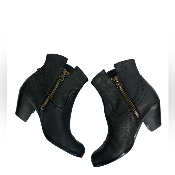 Sam Edelman Louie Black Leather Fringe Bootie Size 8 - Picture 6 of 14